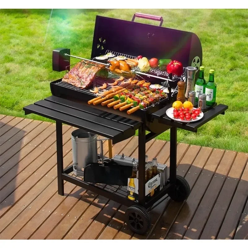 

Household Charcoal Grill Courtyard Barbecue Rack Outdoor Barbecue Oven 5 Smoked American BBQ