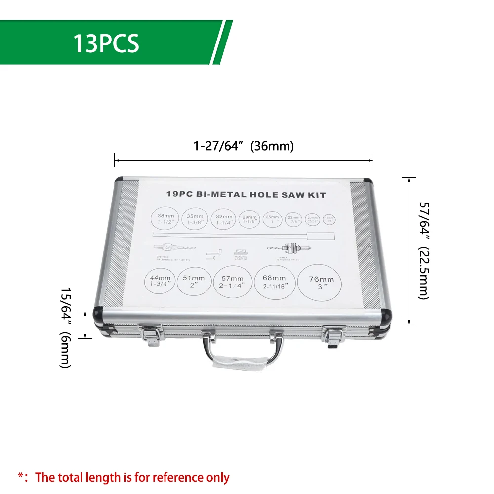 LAVIE 19-teiliges Bi-Metall Lochsägen-Set mit Bohrer und Führungsbohrer für Holz und Metall, für Schreiner und Klempner DB04037 – Detail 8