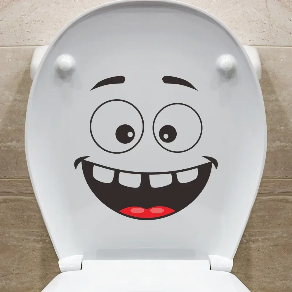 Creative Self-adhesive Toilet Stickers Funny Smiling Face Toilet Seat Lid Decorative Stickers Waterproof Fun DIY Wall toilet seat stickers,toilet wall stickers,toilet stickers,vinyl stickers