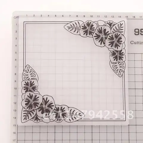 플라워 프린트 DIY 플라스틱 엠보싱 폴더, DIY 스크랩북 종이 공예, 카드 제작 장식 용품