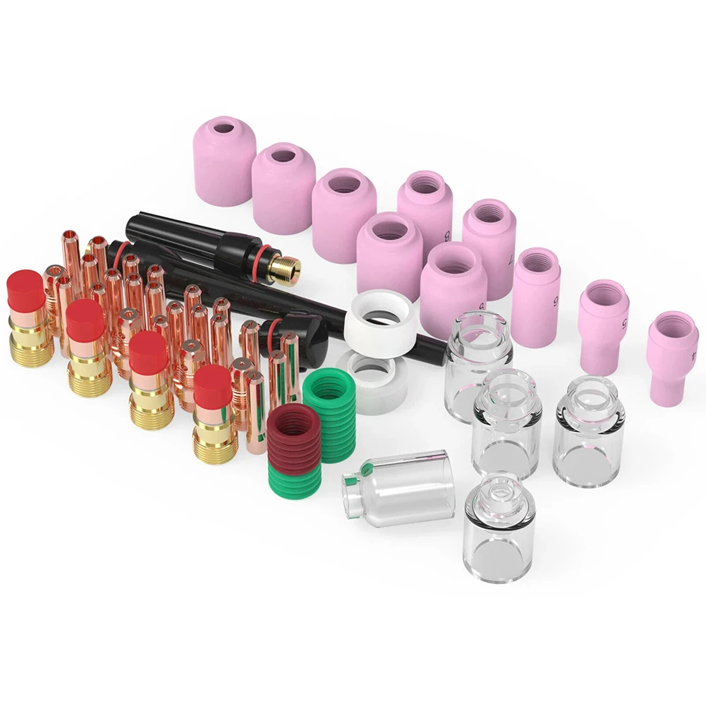 

68PCS Tig Welding Accessories Kit Heat-Resistant Glass Cups For Automobile Metal WP-17/18/26 Welding Nozzle Tool Accessories