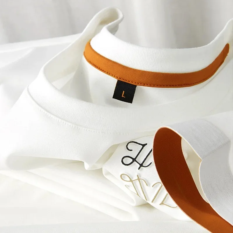 الصيف رقيقة الحرير الجليد سلس الأخضر تي شيرت الرجا...