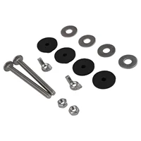 Water Tank Screws Tank Bolt Toilet Bolts WC Cistern Close Coupling Fixing Fitting Pan Rubber Sealing Kit Silver 1