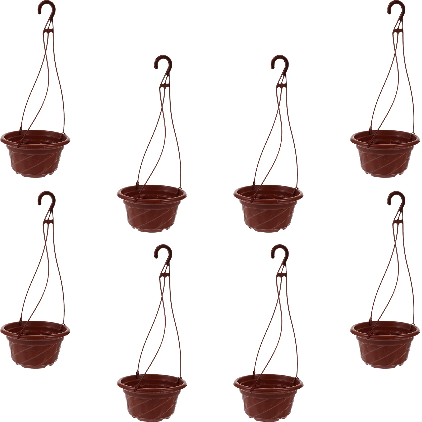

8 Pcs Pots for Plants Garden Balcony Hanging Succulent Green Breathable Basket Flower 8pcs Planters Indoor outside