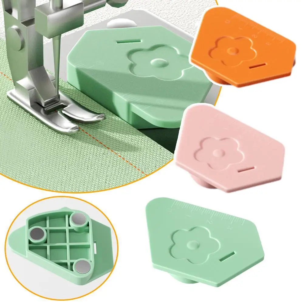 Sewing Accessories Sewing Magnetic Seam Guide Multifunctional Ruler Hemmer Universal Polygonal Anti-Curling Positioner