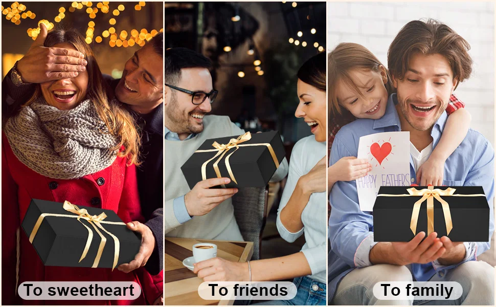 10-1Pcs Magnetic Closure Gift Packaging Box with Ribbon | Collapsible Box with Lid for ... - SKU MCGB2323 - UGI Packaging