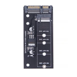Universal M.2 to SATA Converter Adapter Board - 2.5 SATA 6Gbps Riser with B Key Support (Black)