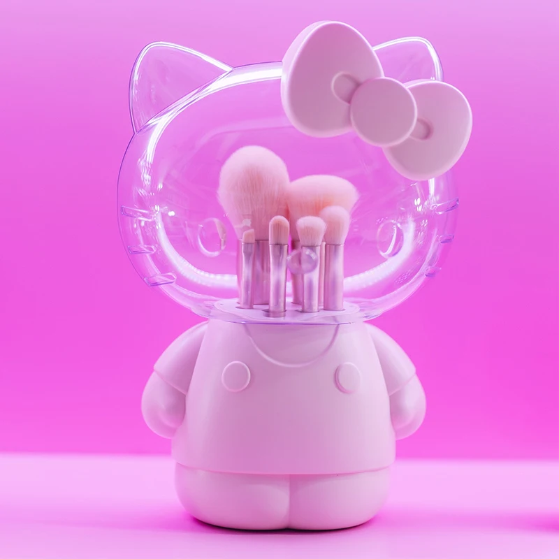 thumbnail image 1 of Cute Hello Kitty Makeup Brush Set Eye Shadow Brush Powder Blusher Brush Professional Makeup Brush Hello Cat Makeup Cotton Toys, 1 of 5