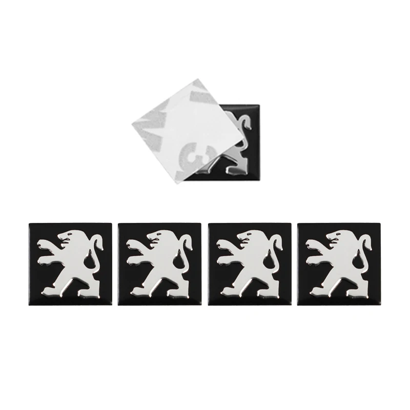 Car Remote Key Sticker Aluminum Emblem Decoration Decal For Peugeot 206 307 308 3008 207 208 407 508 2008 408 4008 301 5008 106