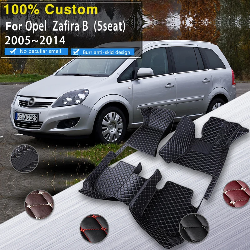 Car Floor Mats For Opel Zafira B A05 2005~2014 5 Seater Anti-dirty