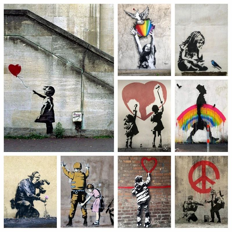 バンクシー Girl blowing Bubbles エスタンプリトグラフ Banksy | Bubble Slide Girl