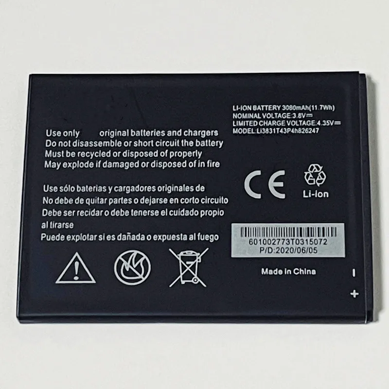 3.8V 3080mAh Li3831T43P4h826247 For ZTE MF287 MF287+ MF287 Plus 3neo 4G