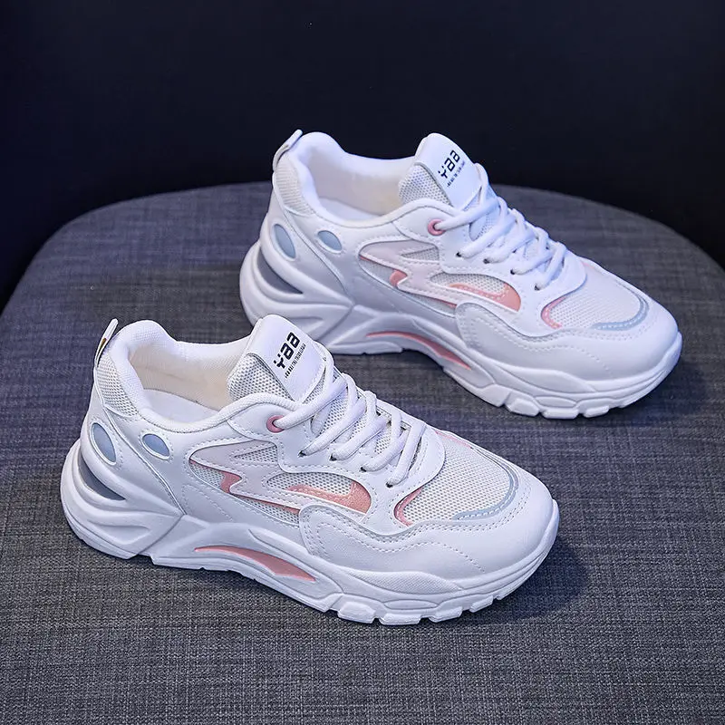New Platform Sneakers Women Cacual Shoes Spring Autumn Students Shoes Breathable Non Slip Running Sport Shoes White Female Shoes
