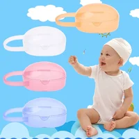 Portable bébé infantile sucette mamelon pour étui petite forme ronde boîte rangement bébé sucette porte-conteneur 4