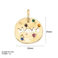 Fête des mères MAMA collier cadeau irrégulier circulaire gardien pendentif collier nouvelle mode en acier inoxydable collier accessoire cadeau 5