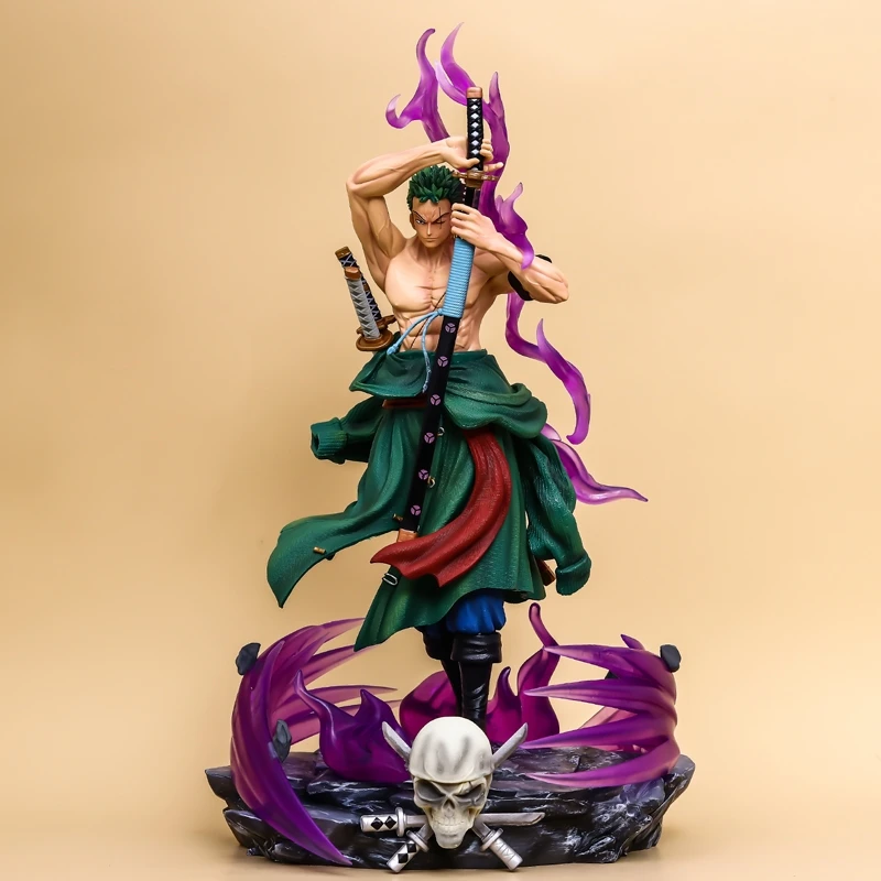 

One Piece Roronoa Zoro Figure Anime PVC Cool Oversized Collectible Statue Cartoon Figurine Decoration Doll Childen Toy Gift