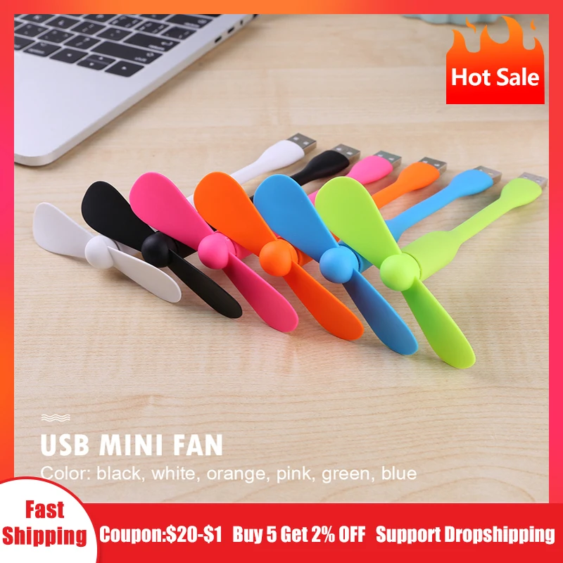 Mini USB Fan Flexible Bendable Fan For Power Bank Laptop PC AC Charger Portable Hand Cooling Fan For Computer Summer Gadget