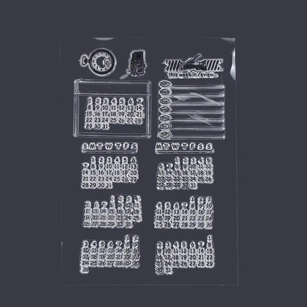 Calendar Handmade Decoration DIY Silicone Weekly Calendar Stamps Scrapbooking Clear Stamps Crapbooking Stamp