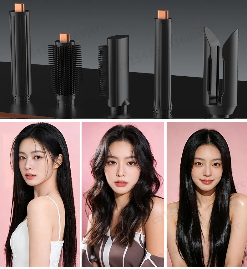 Suszarka do włosów SenCiciMen Iron Hot Air Brush Curling Barrel Salon Professional Curly Straight Hair Styler_voghion.com
