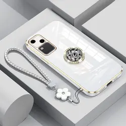 Custodia Shockproof per Anello di Diamante di Lusso con Supporto e Laccetto