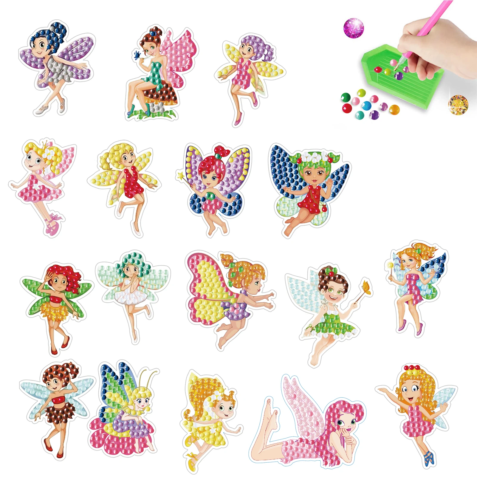 Cuadros Decorativos Pegatinas De Pintura De Diamantes DIY Pegatinas De Arte De Gema Wdftyju Linda Pegatinas De Mosaico De Arte De Diamantes De Dibujos Animados De Animales Pintura Por Numeros