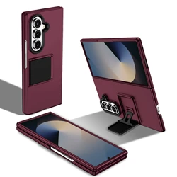 Elegant Luxury Fashion Accessories Stand Case for Galaxy Z Fold4 (Wine red)