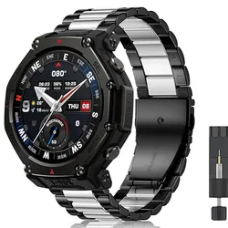 Premium Metal Stainless Steel Watch Band Strap - Stylish Accessories - T Rex3 Pro 48mm (3)