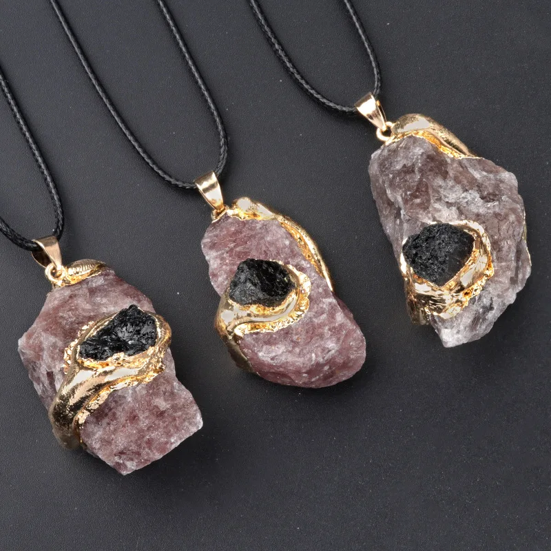 Bohemian crystal pendant necklace for men and women