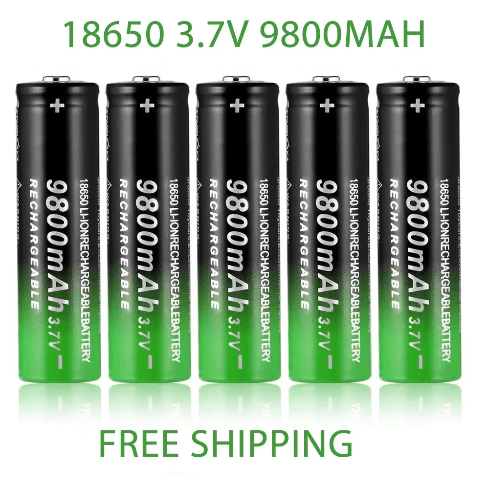 

New 18650 Li-Ion battery 9800mAh rechargeable battery 3.7V for LED flashlight flashlight or electronic devices battery