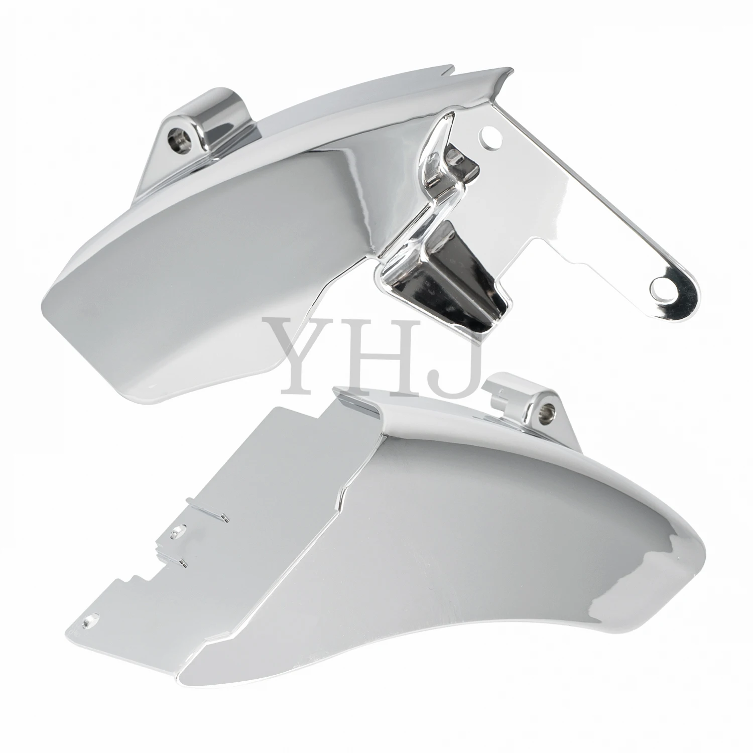 

For Harley Dyna 2006-Later Street Bob Wide Glide 1 Pair Motorcycle Mid Frame Air Deflector Trim Heat Shield Cover Black/Chrome