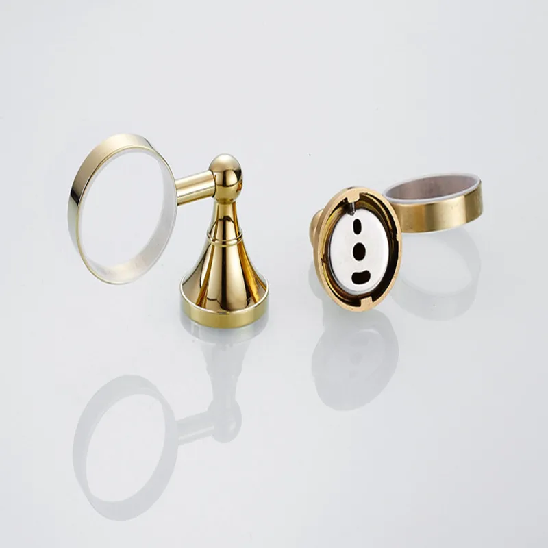 Simple retro toothbrush cup holder brass antique golden ceramic cup New bathroom pendant mouthwash toothbrush