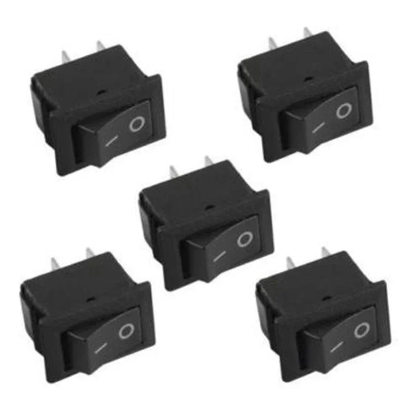 10 Stück Auto LKW Boot Runder Wippschalter DC 250V 3A 2-Pin EIN/AUS Kippschalter SPST Wippschalter 10*15mm