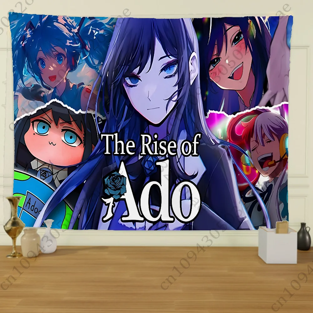 Ado Japanese Singer Tapestry Creative Pattern Photo Living Room Wall Art Tapestry Decor Party Outdoor Decorate Banners