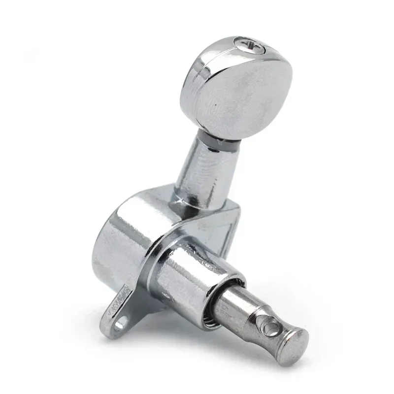 Small oval Concave Button Sealed-gear String Ukulele Tuning Pegs key Machine Tuners Heads Chrome Black for choose guitar tuning pegs