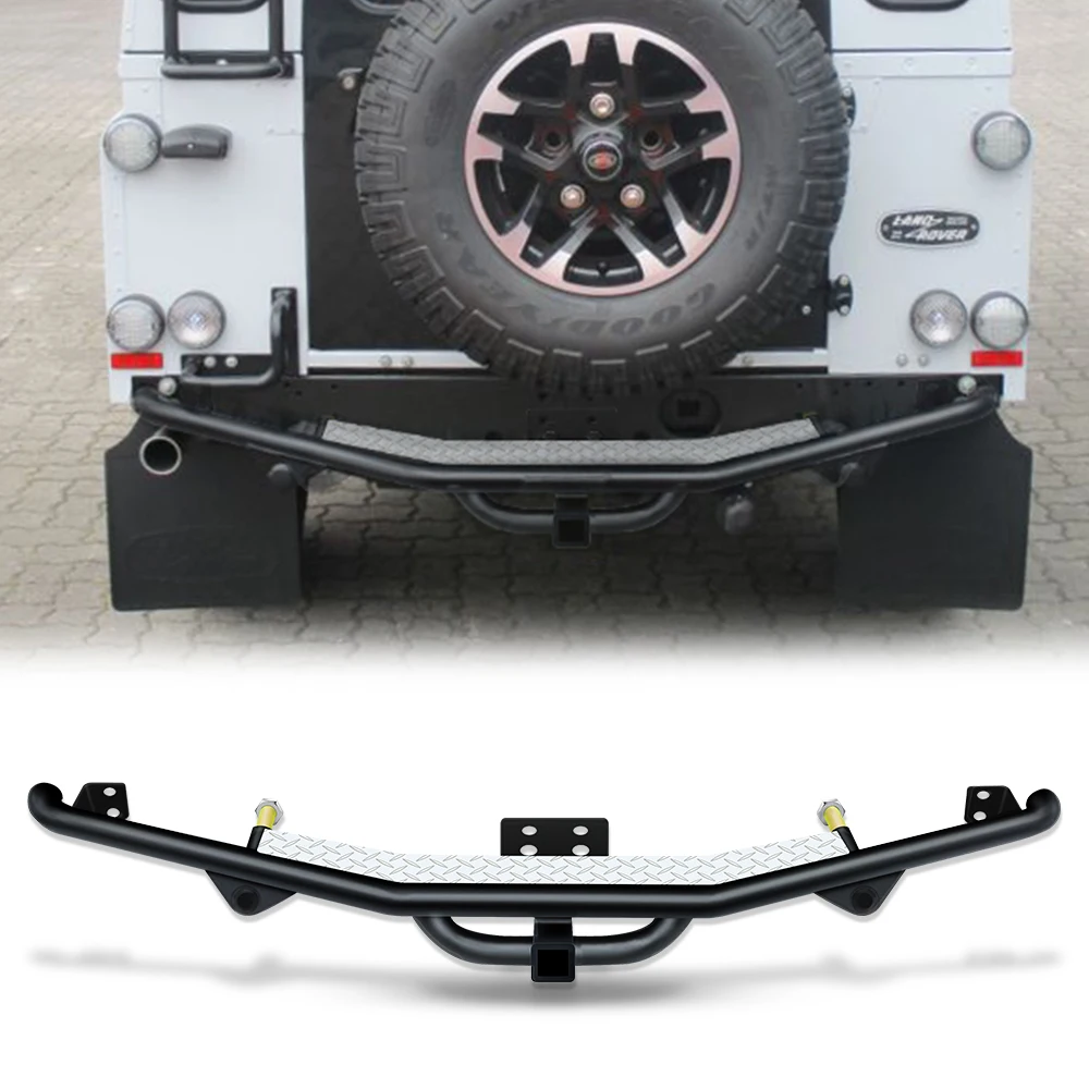 

4x4 Steel Rear Bumper for Land Rover Defender 110 90 Accessories Offroad Rear Bull bar