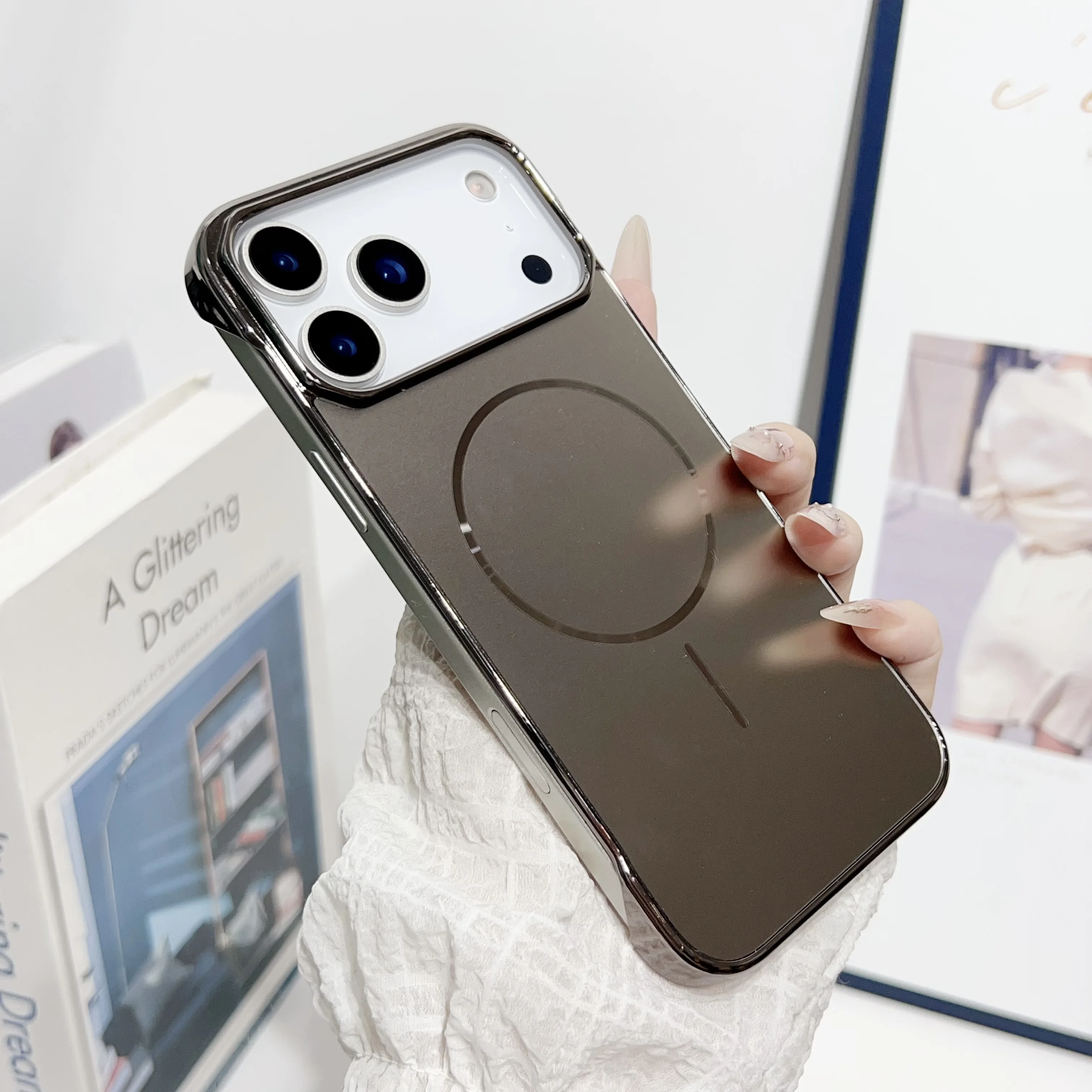 AG Plating Frameless Magnetic Case with Heat Dissipation and Matte Finish