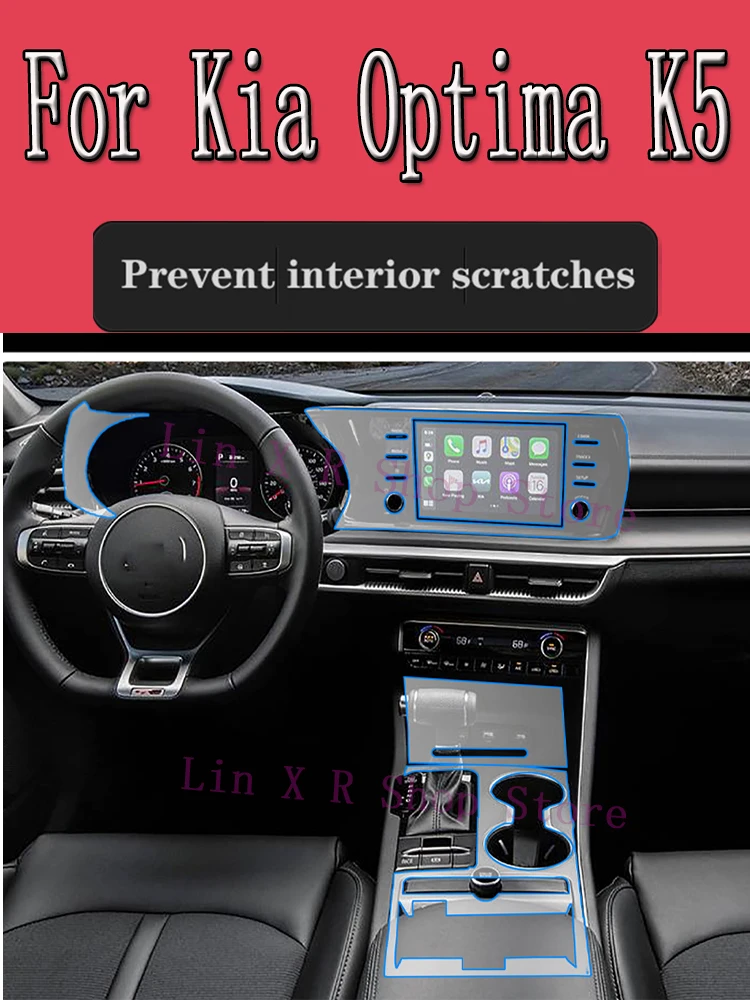 

For Kia DL3 Optima K5 2022 Gearbox Panel Navigation Screen Automotive Interior TPU Protective Film Cover Anti-Scratch Sticker