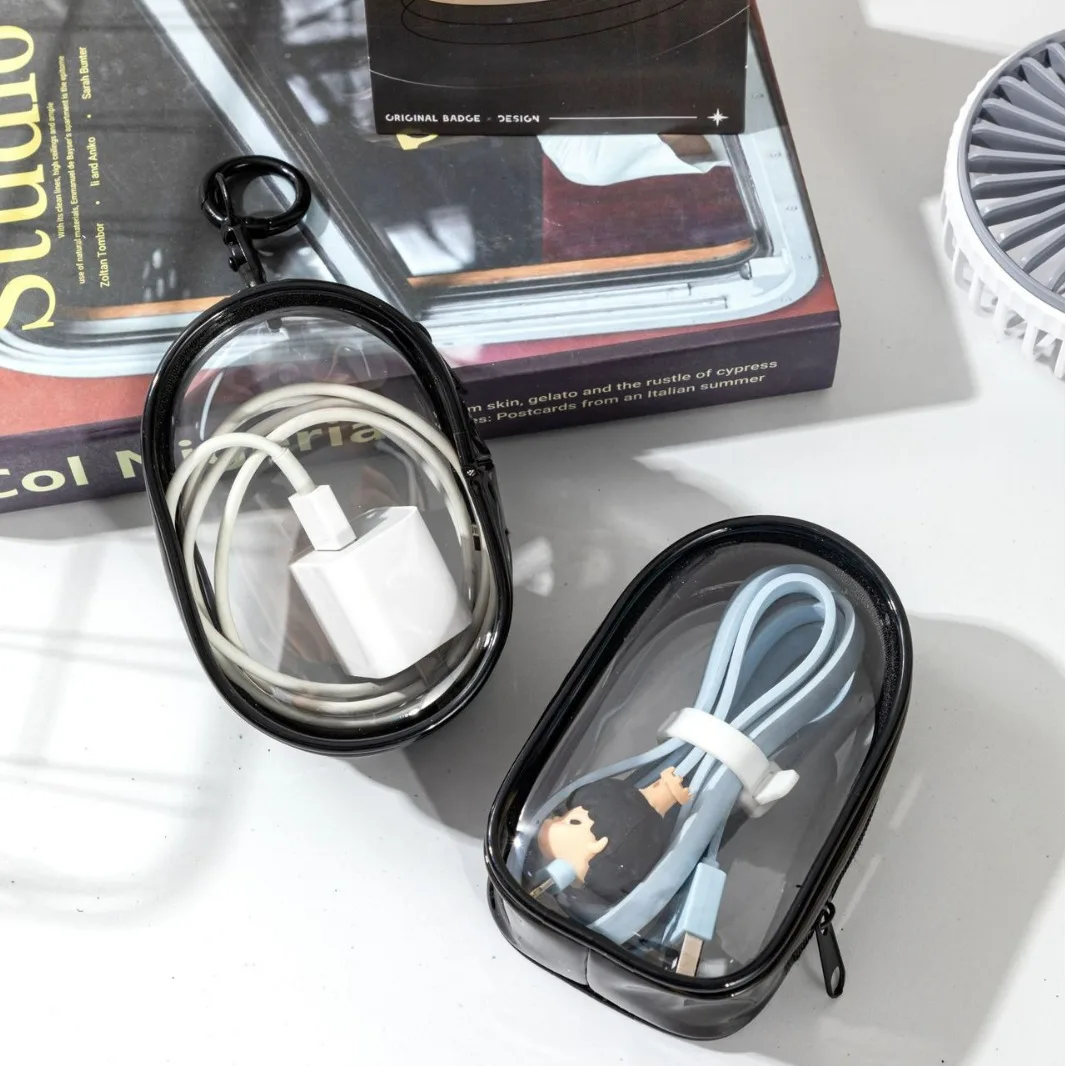 

Mini Earphone Protective Bag Box PVC Case Digital Charger Headphone Storage Bag Usb Data Cable Organizer Carrying Pouch