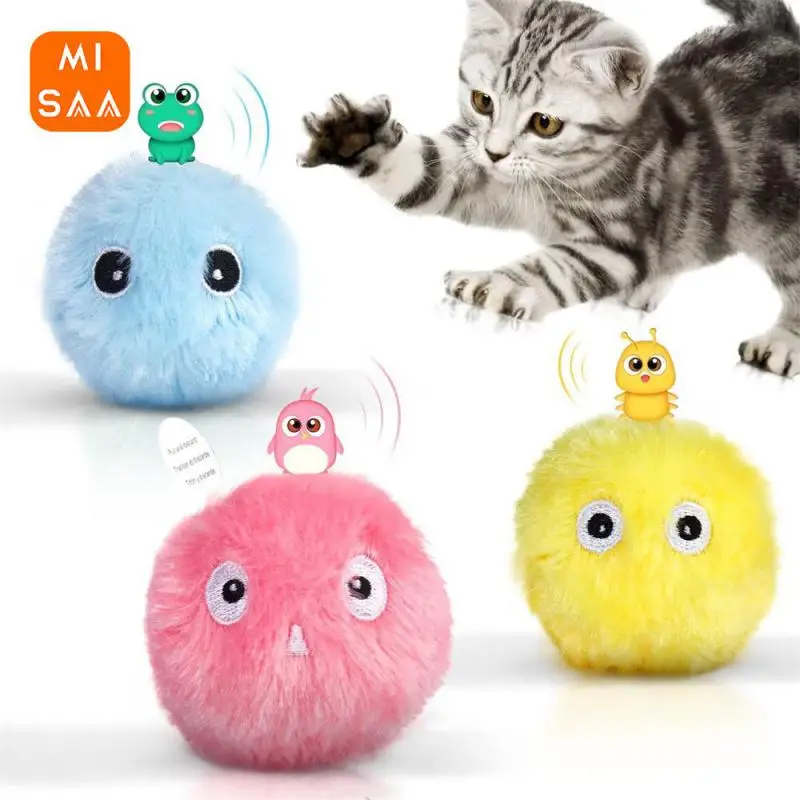 Pet Fur Toy Ball Giocattoli Interattivi Mint Ball Attrazione Playable Sollievo Emotivo Catnip Ball Tease Cat Ball Funny Cat Training