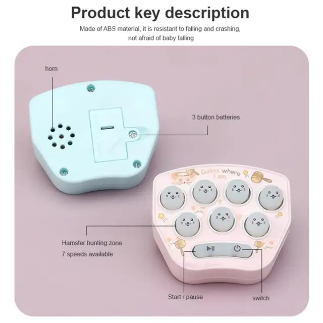 Children Puzzle Game Hit Gopher Kids Hamster Toy Interactive Educational Machine Game Mini Toys Memory Console Training P9h5 5