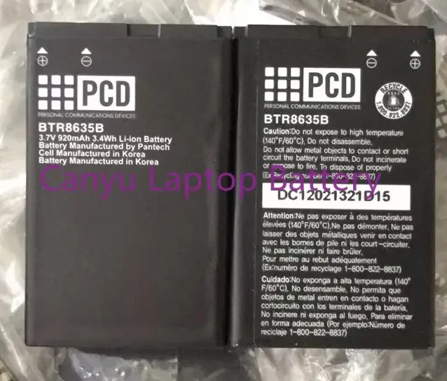 

100% новый аккумулятор PCD BTR8635B 920 мАч