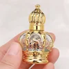 15ml Essential Oil Roller Bottle Gold Crown Shape Perfume Bottling Portable Travel Electroplated Carve Glass Luxury Empty Bottle 6