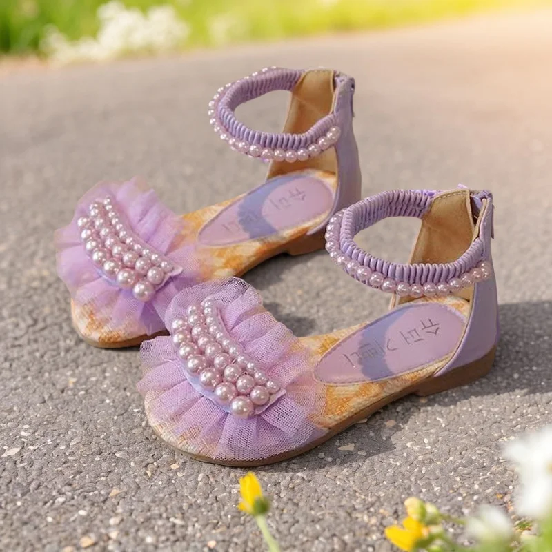 PURPLE PINK WHITE Children Shoes Girls Princess Shoes Fashion