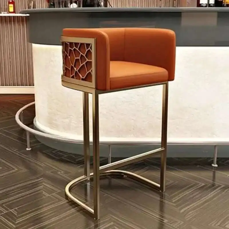 Home High Kitchen Stools Nordic Luxury Ergonomic Simple Bar Stool Adjustable Aesthetic Bancos Para Barra Outdoor Furniture HY