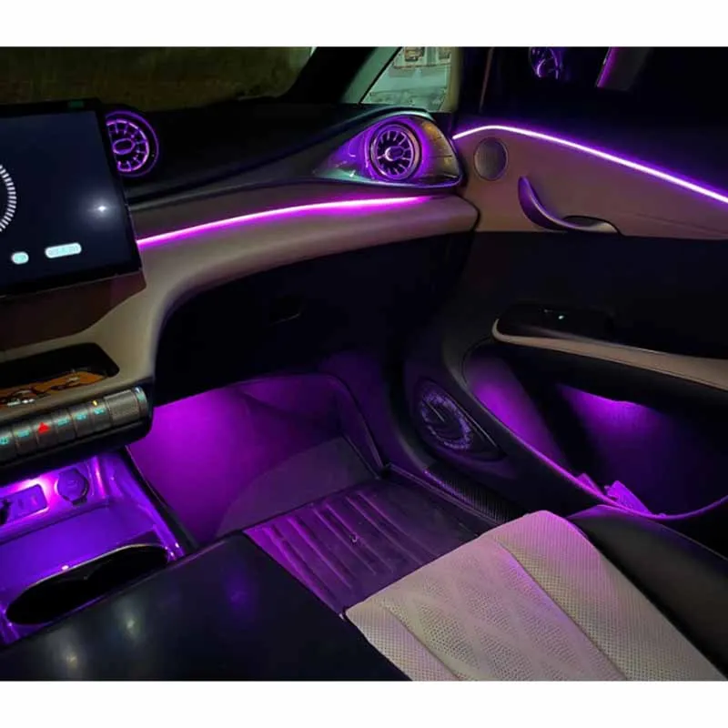 Byd Dolphin 2022 자동차 주변 조명, 범용 LED 인테리어 히든 스트립 램프, 풀 컬러 스트리머