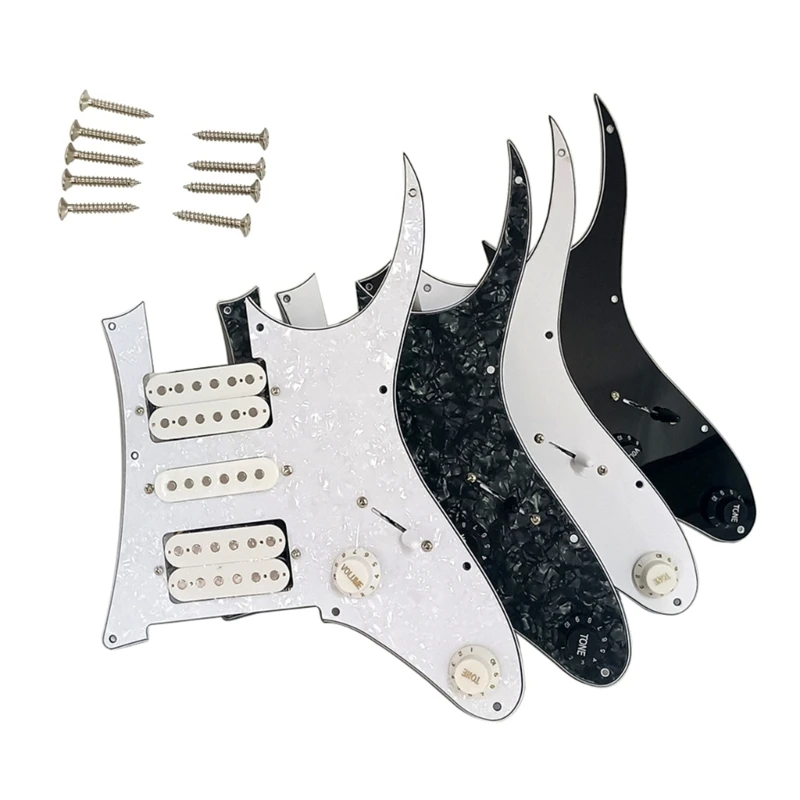 

PVC Electric Guitar Board Pickguard Pickups HSH Pickup Loaded Prewired Board Set H58D