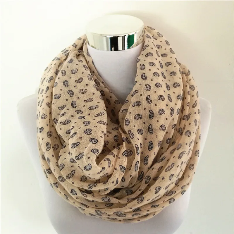 Nueva bufanda infinita de anacardos, bufandas de primavera para mujer, chal para mujer, bufandas con bucle de cachemira, gran oferta, bufanda larga de viscosa