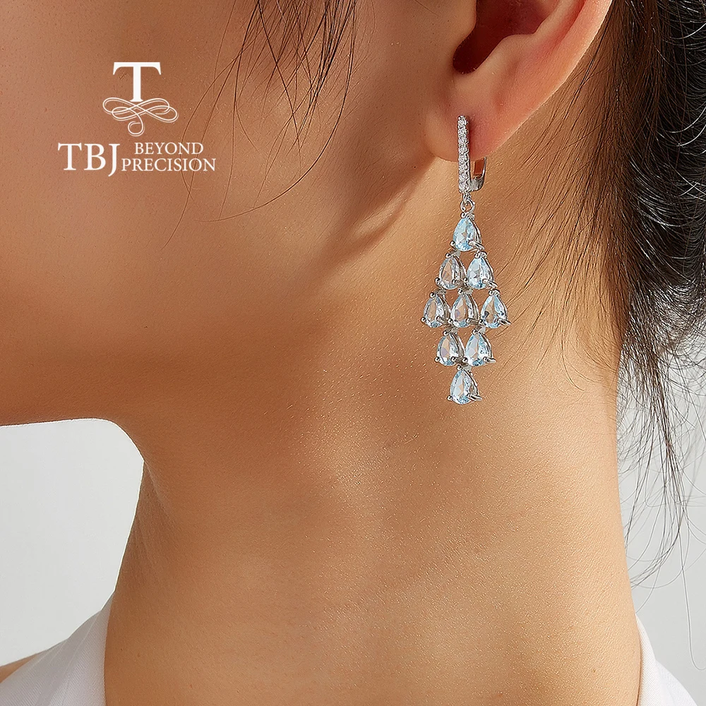 Orecchini Miluna Pendenti Con Topazio Naturale In Oro Bianco ERD2487X - Foto 11