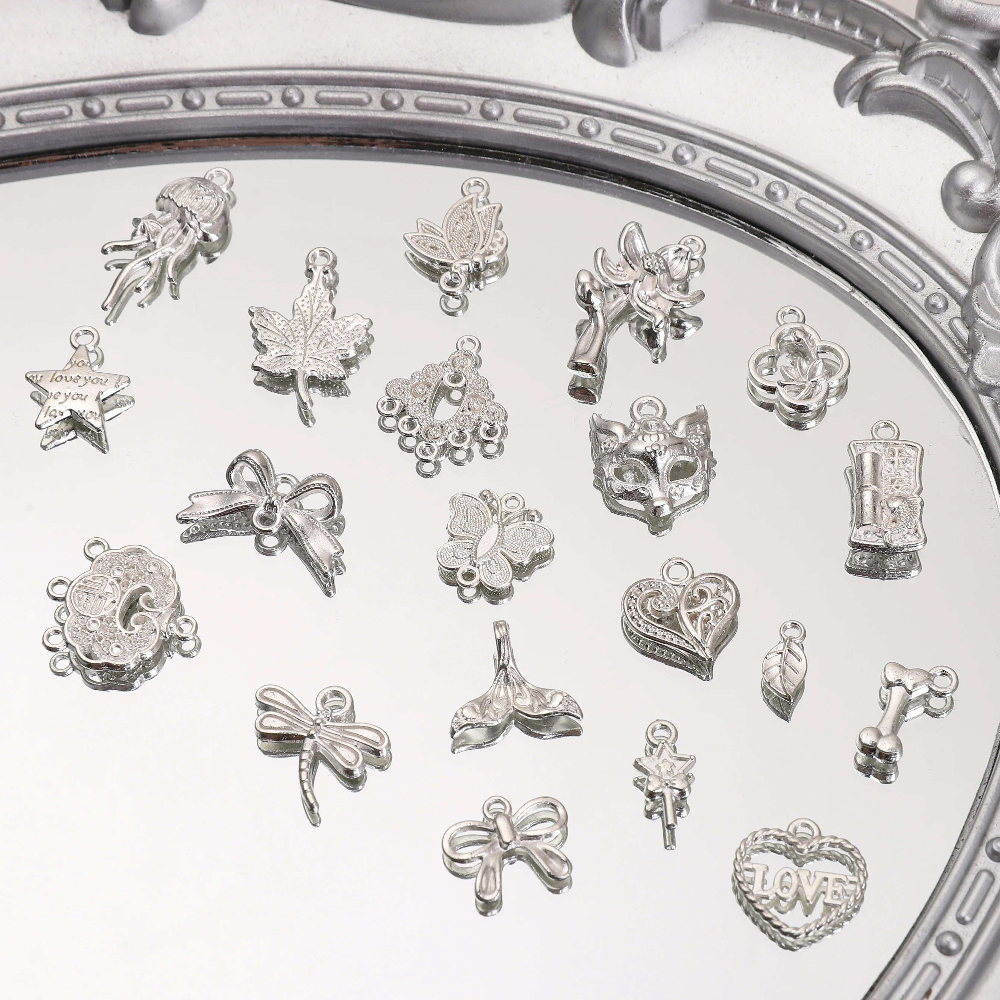 Versatile Silver Tone Alloy Charms