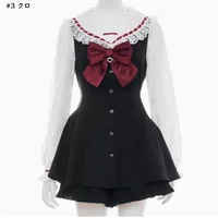 Japanese Style Women's Outfits Sailor Collar Plaid Rhinestone Bow Dress Shorts Set Sweet Lolita Mine Series Dress Two-Piece Suit - Image 6